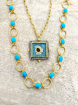 Ara 24kt Gold and Turquoise Necklace
