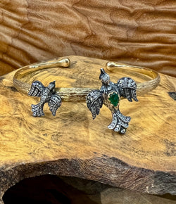 Arman Mother and Child Bird Cuff Bracelet