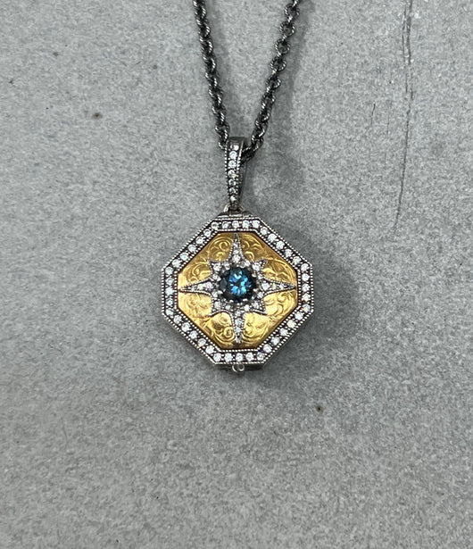 Arman Aquamarine Northstar Locket