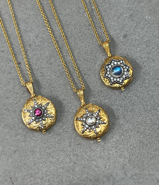 Arman Ruby Starburst Locket