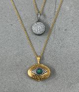 Arman Diamond and Emerald Eye Locket