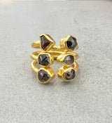 Ara 24k Open Raw Diamond Ring