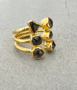 Ara 24k Open Raw Diamond Ring