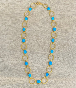 Ara 24kt Gold and Turquoise Necklace