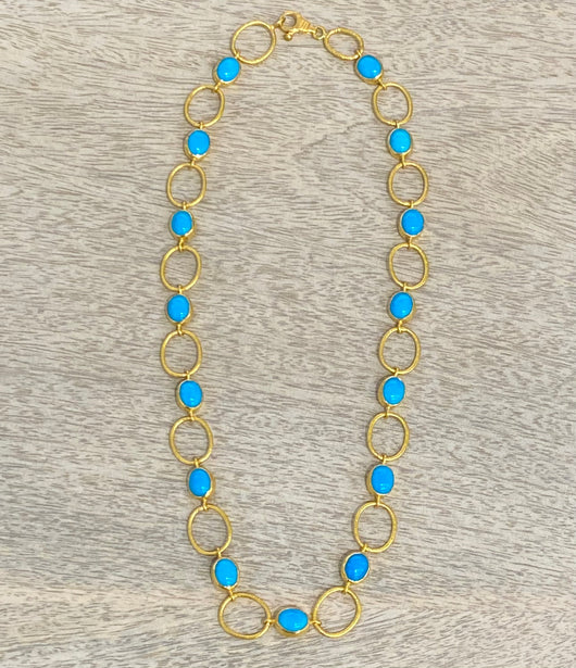 Ara 24kt Gold and Turquoise Necklace