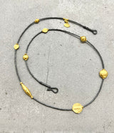 Ara 24k Mixed Metal Disc Necklace