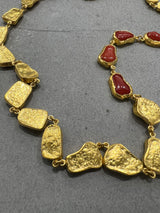 Ara 24k Gold & Coral Necklace