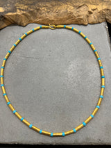 Ara 24k Gold & Turquoise Bead Necklace