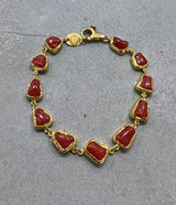 Ara 24kt Gold  and Coral Bracelet