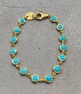 Ara 24kt Gold and Turquoise Bracelet