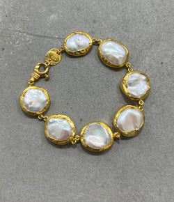 Ara 24kt Gold and Pearl Bracelet