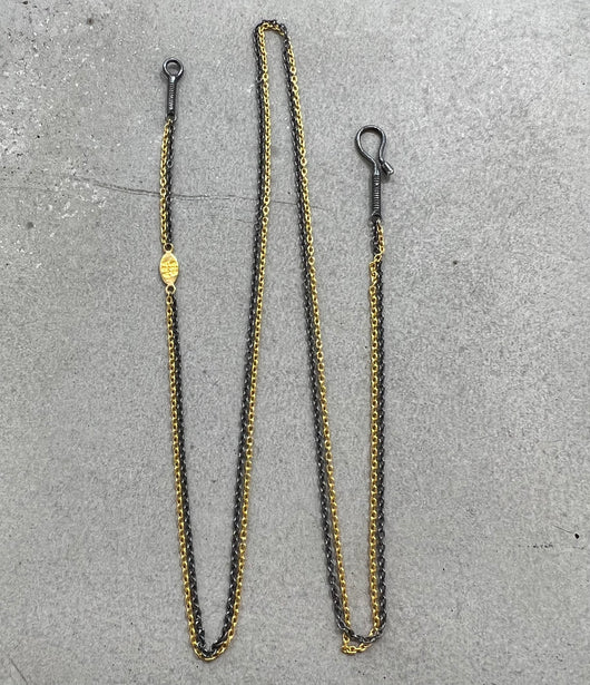 Ara 24k Mixed Metal Chain Necklace