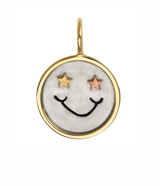 Heather Moore Smiley Face Round Charm