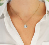 Heather Moore Smiley Face Round Charm