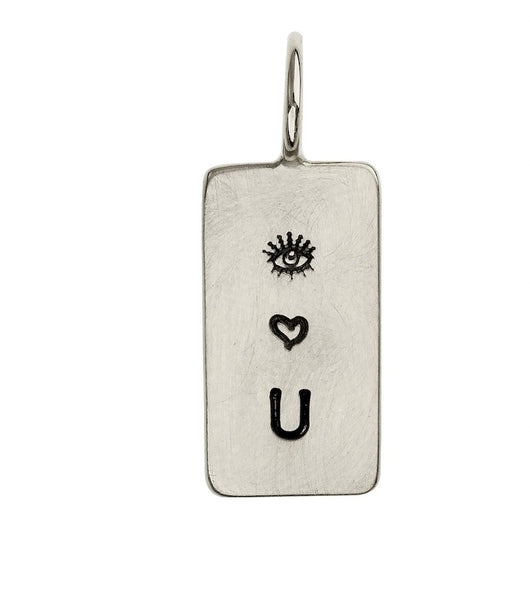 Heather Moore SilverTag Charm With EYE HEART U Stamp