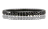Sethi Couture Black Diamond and Black Rhodium Scallop Eternity Band