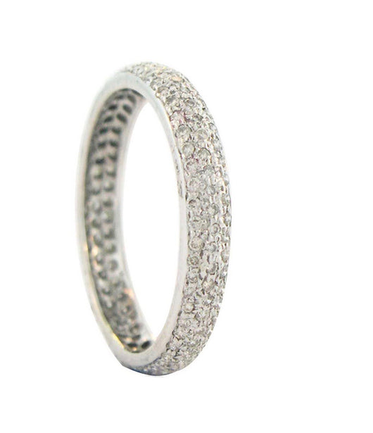 Sethi Couture White Gold and White Diamond 'Tire' Band