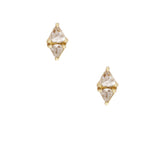 Sethi Couture Trillion Rose Cut Diamond Stud Earrings