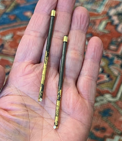 Pat Flynn Diamond Stick Earrings with 22kt Dusted Gold