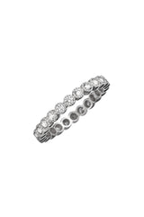 Sethi Couture Bezel Set White Diamond and White Gold Eternity Band