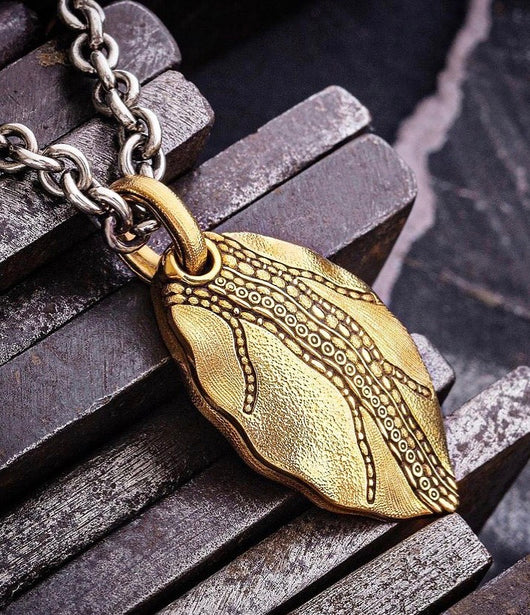 Alex Sepkus Yellow Gold Leaf Pendant