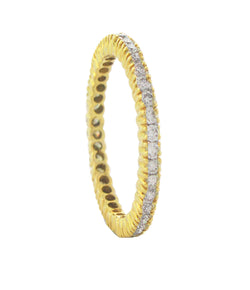 Sethi Couture Yellow Gold and White Diamond Eternity Band