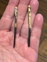 Pat Flynn Large Quill Earrings with 22kt Dusted Gold