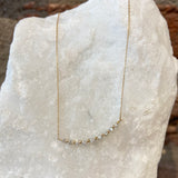 Andi Alyse Yellow Gold and Graduated 9 Diamond Necklace