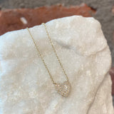 Andi Alyse Yellow Gold and Diamond Heart Necklace