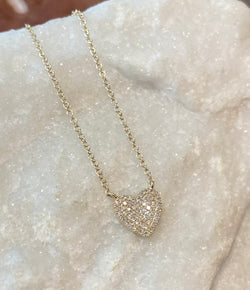Andi Alyse Yellow Gold and Diamond Heart Necklace