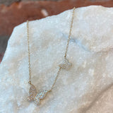 Andi Alyse Yellow Gold and Diamond Double Butterfly Necklace