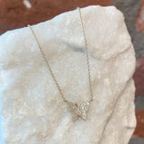 Andi Alyse Yellow Gold and Diamond Butterfly Necklace