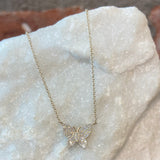 Andi Alyse Yellow Gold and Diamond Butterfly Necklace