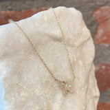 Andi Alyse Yellow Gold and Diamond Butterfly Necklace