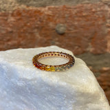 Andi Alyse Multi-Sapphire and Rose Gold Eternity Band