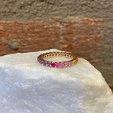 Andi Alyse Multi-Sapphire and Rose Gold Eternity Band