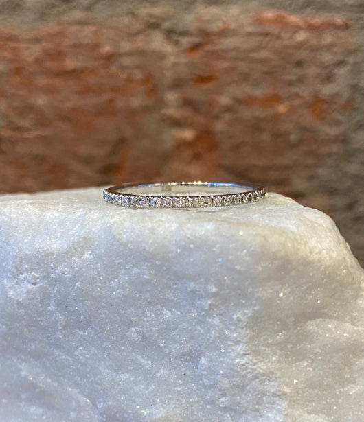 Andi Alyse White Diamond and White Gold Eternity Band
