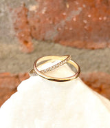 Andi Alyse Yellow Gold and Diamond Interlocking Ring