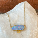 Annie Fensterstock Opal Baguette Necklace