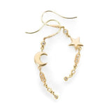 Annie Fensterstock Moon and Star Dangle Earrings