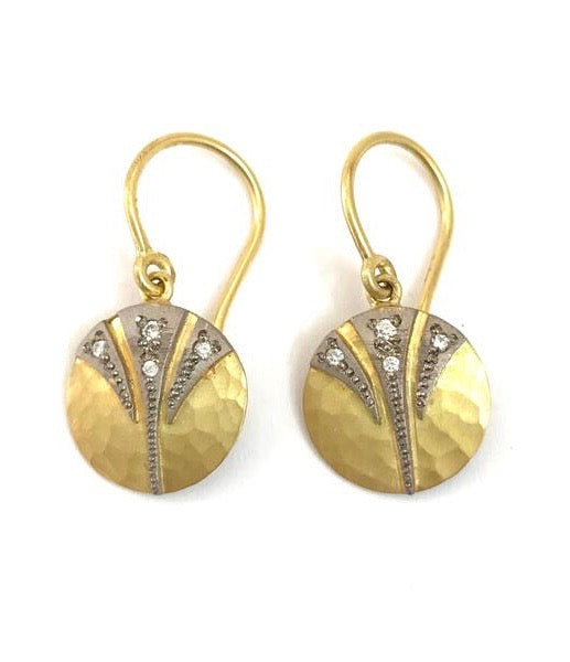 Annie Fensterstock Stingray Disc Earrings