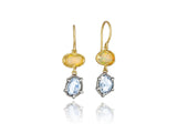 Annie Fensterstock Opal and Sapphire Drop Earrings