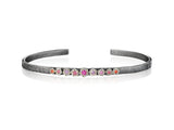 Annie Fenterstock Thin Sapphire and Ruby Rock Cuff