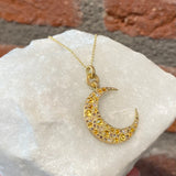 Annie Fensterstock Crescent Moon Necklace