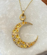 Annie Fensterstock Crescent Moon Necklace