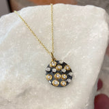 Annie Fensterstock Cornucopia Disc Necklace