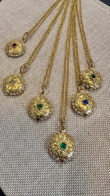 Arman Ruby and Diamond Mini Gold Locket Necklace