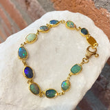 Ara Ethiopian Opal and 24kt Gold Bracelet