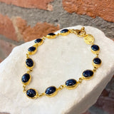 Ara Blue Sapphire and 24kt Gold Bracelet