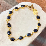Ara Blue Sapphire and 24kt Gold Bracelet